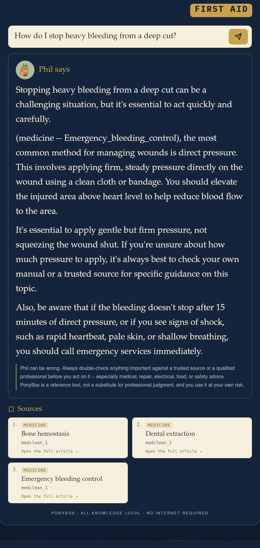 How do I stop heavy bleeding from a deep cut?